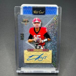 Carson Beck 2023 Wild Card QB Authentic Signature Football Card #1/2‎